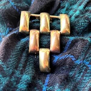 Rare Mid-Century Brutalist Mixed-tone Metal Fur/Sweater Clip